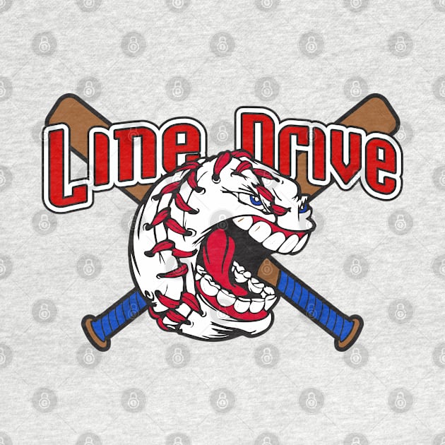 Line Drive Baseball Logo by DavesTees